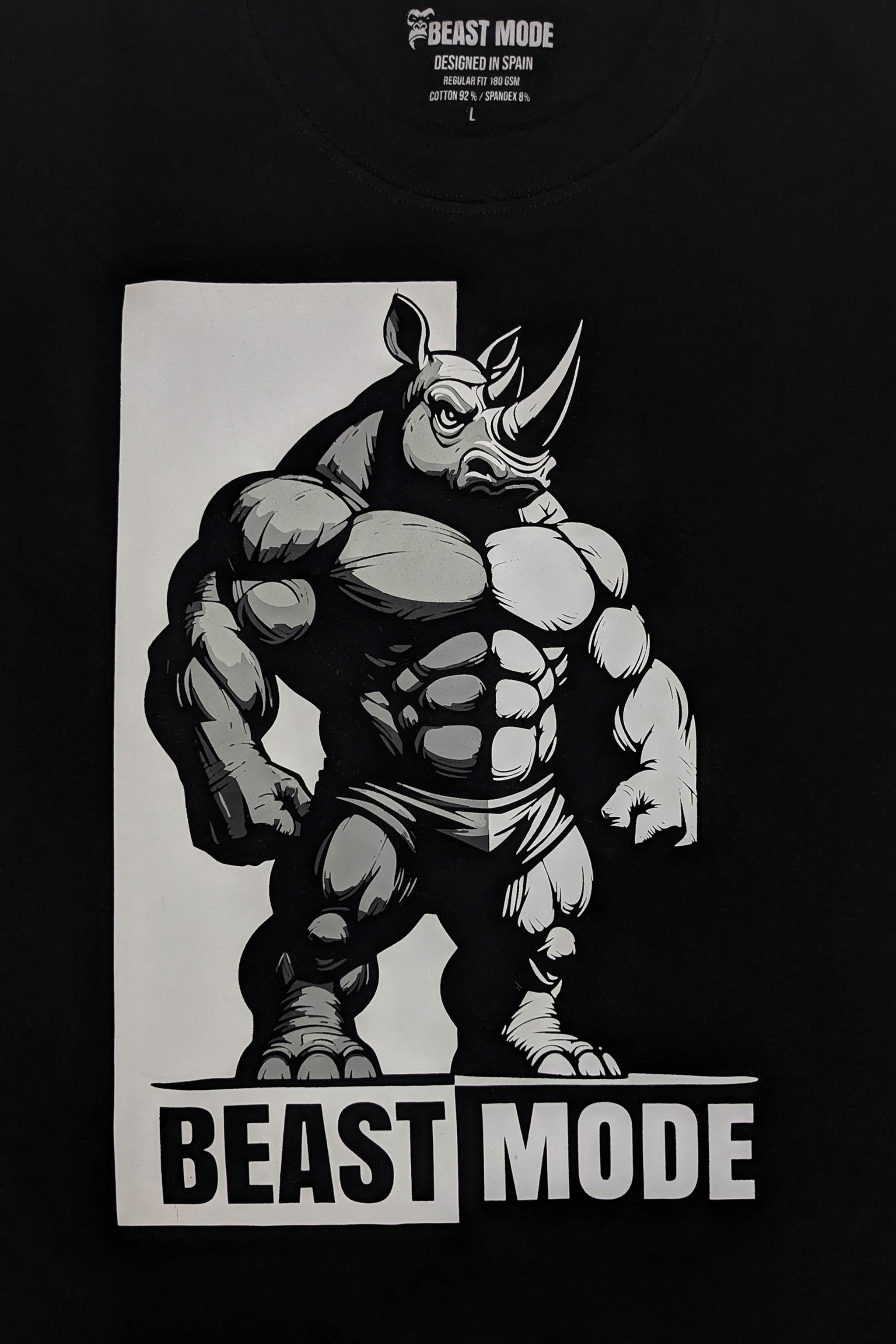 regular t shirt rhino Negro