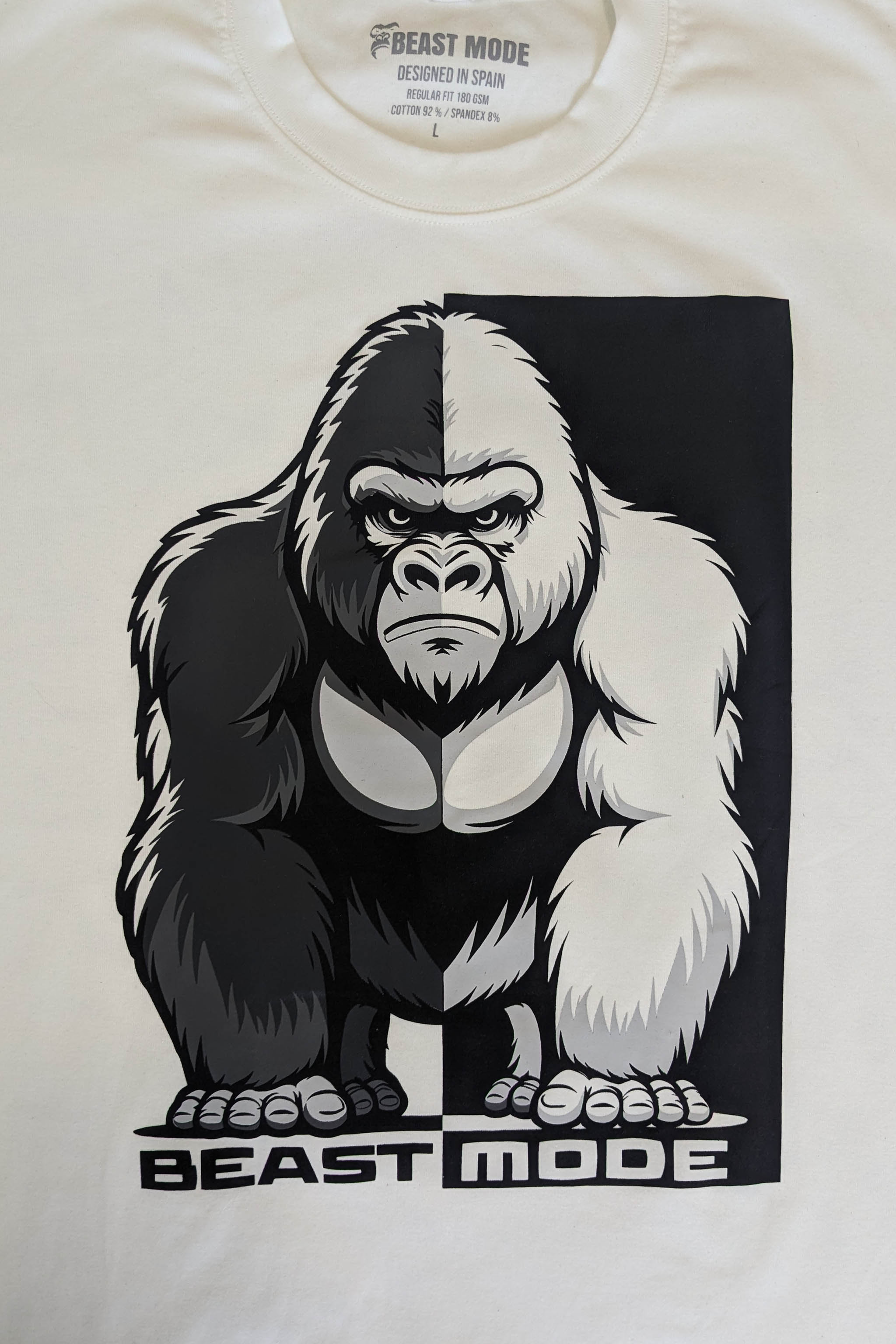 gorila t-shirt regular fit Blanco