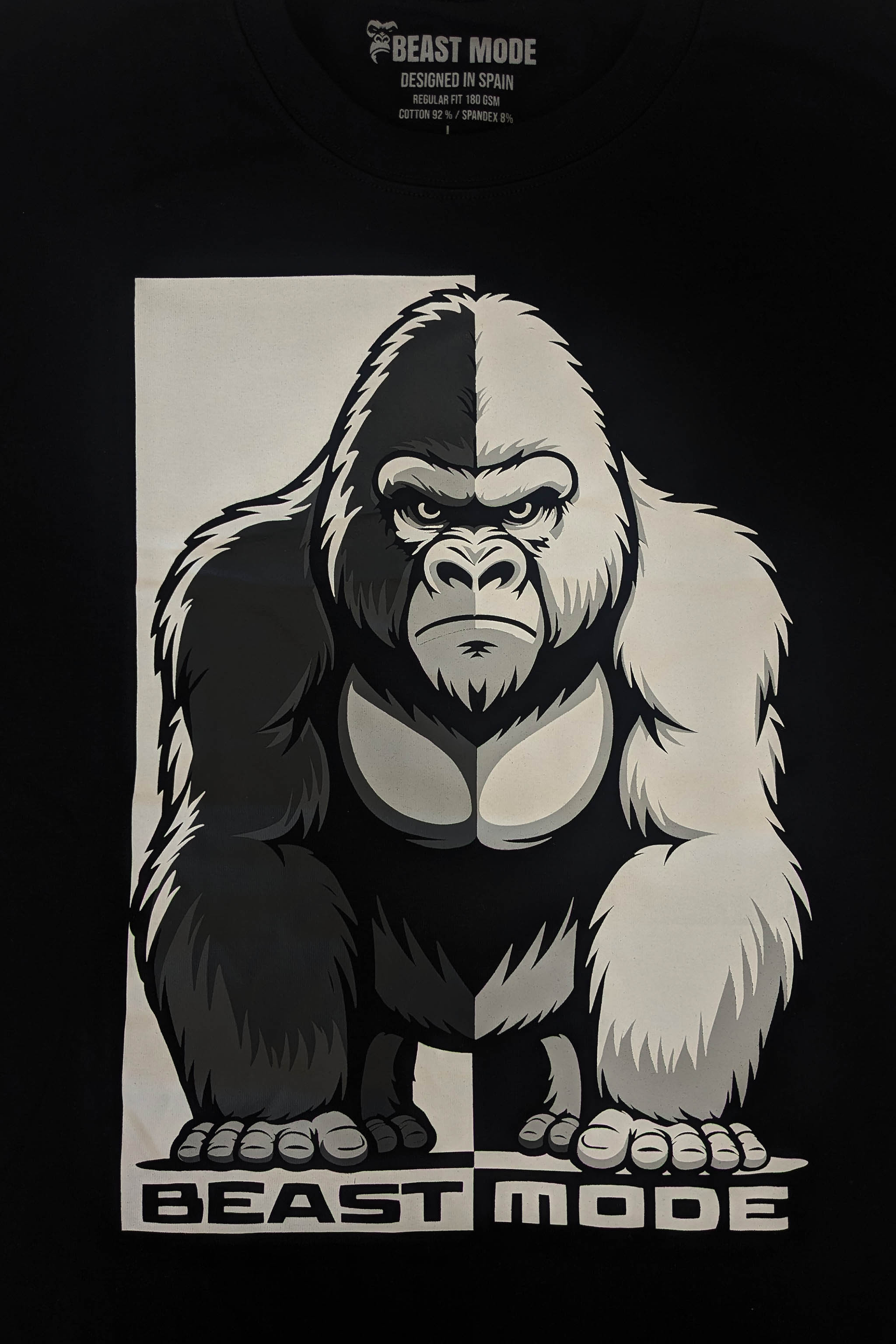 gorila t-shirt regular fit Negro