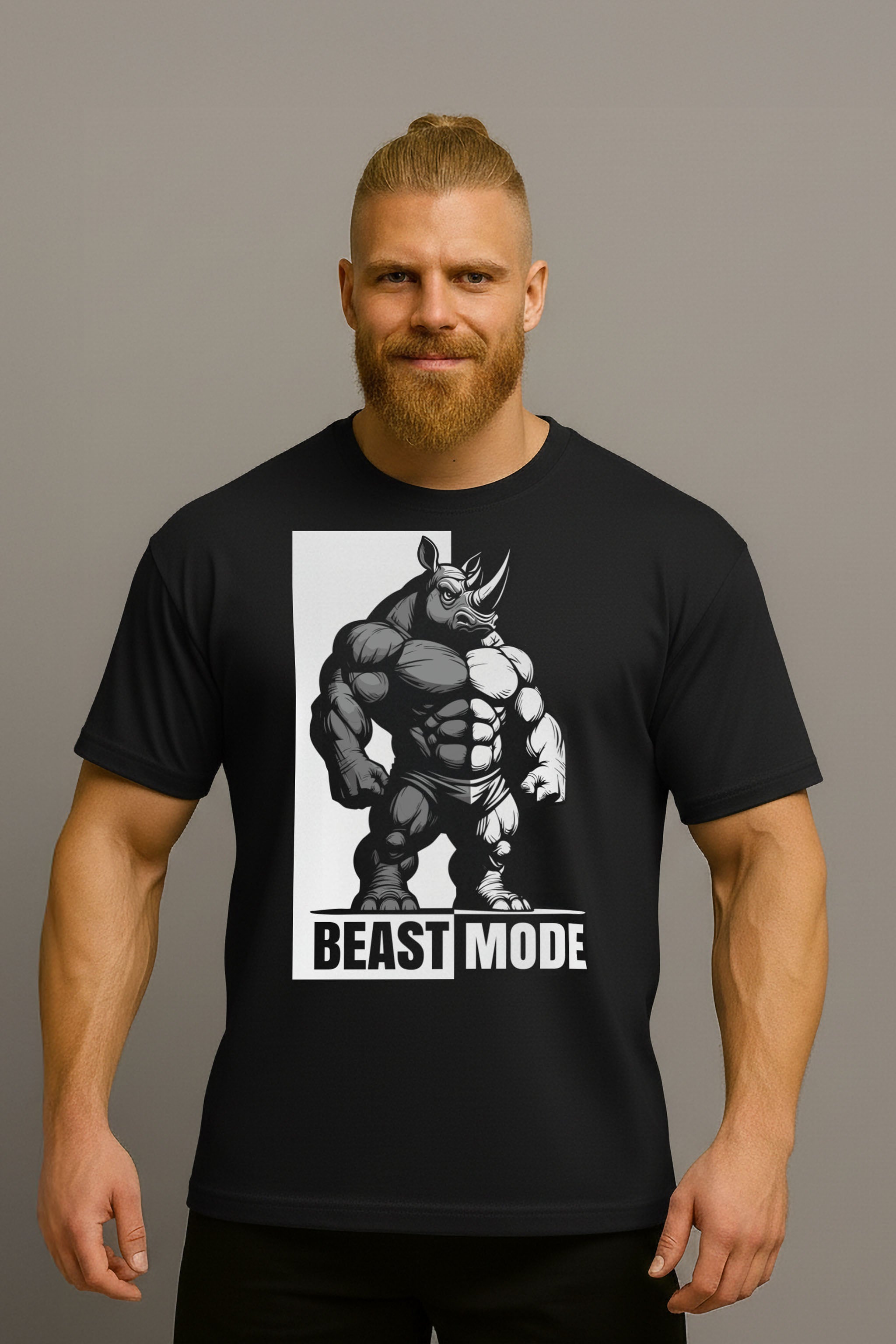 regular t shirt rhino Negro