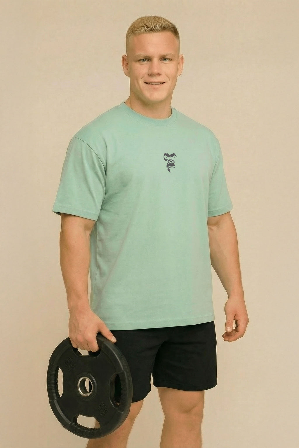 OVERSIZED BEAST MODE Verde menta 3/4