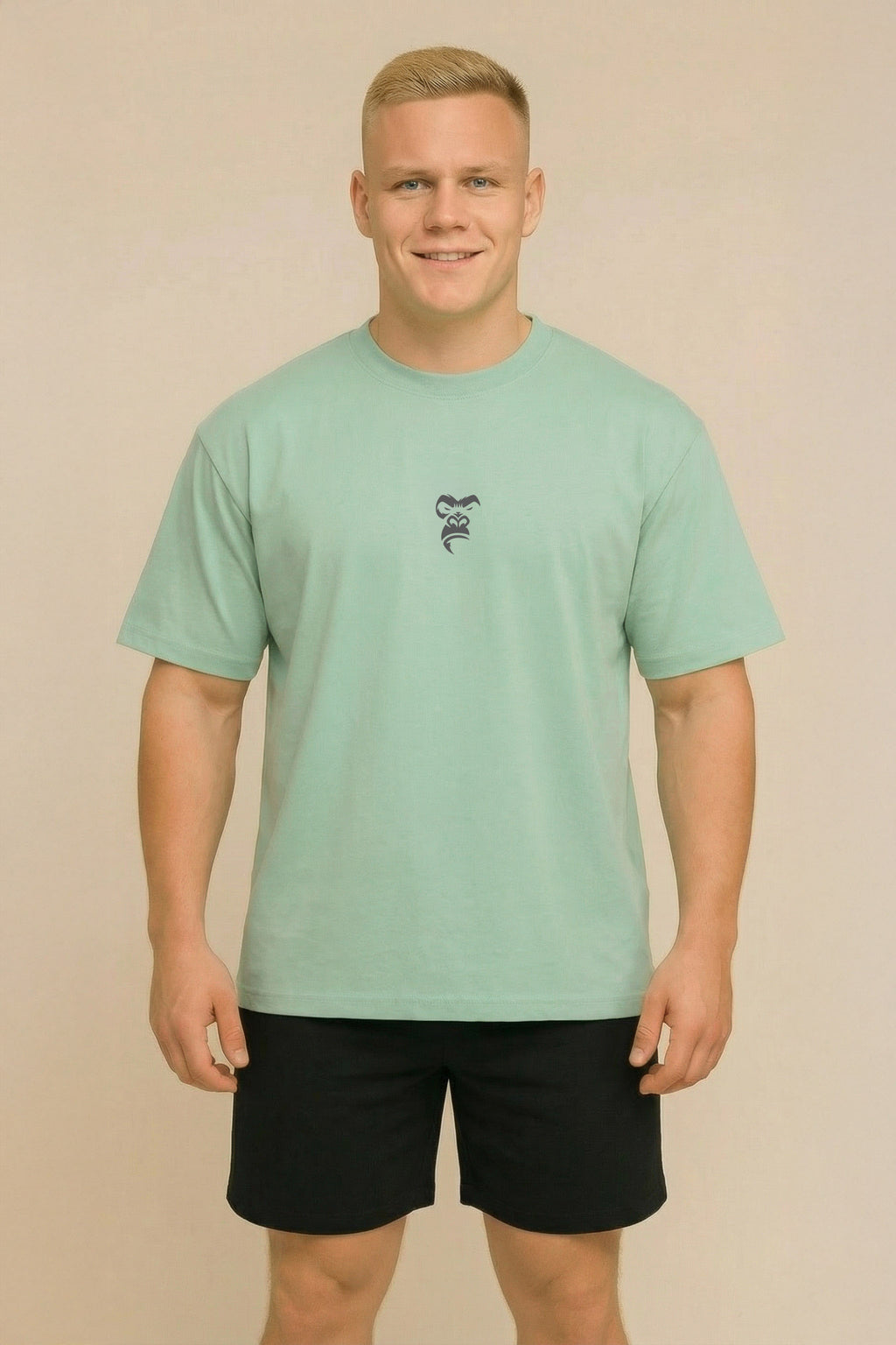 OVERSIZED BEAST MODE Verde menta front