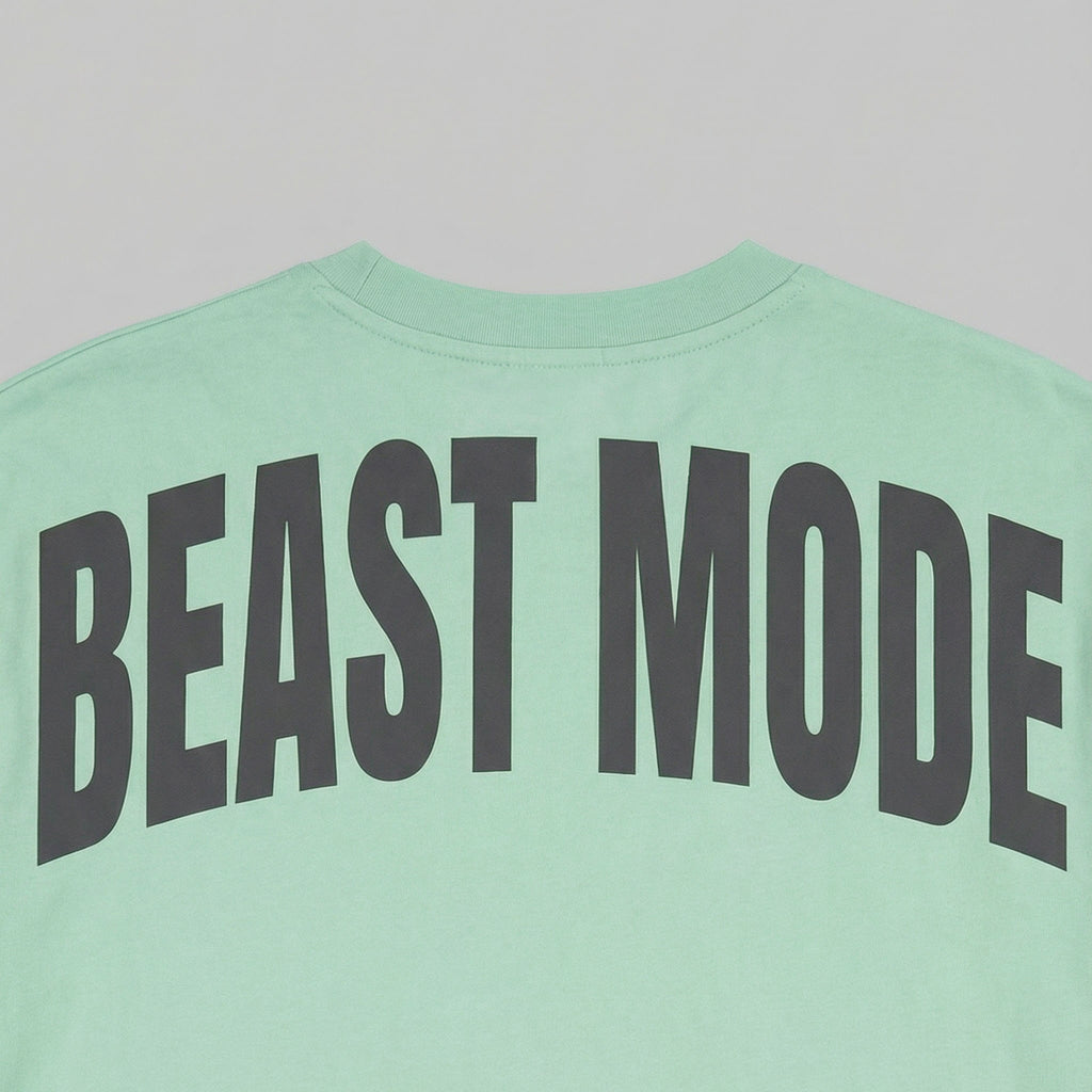 OVERSIZED BEAST MODE Verde menta back letters