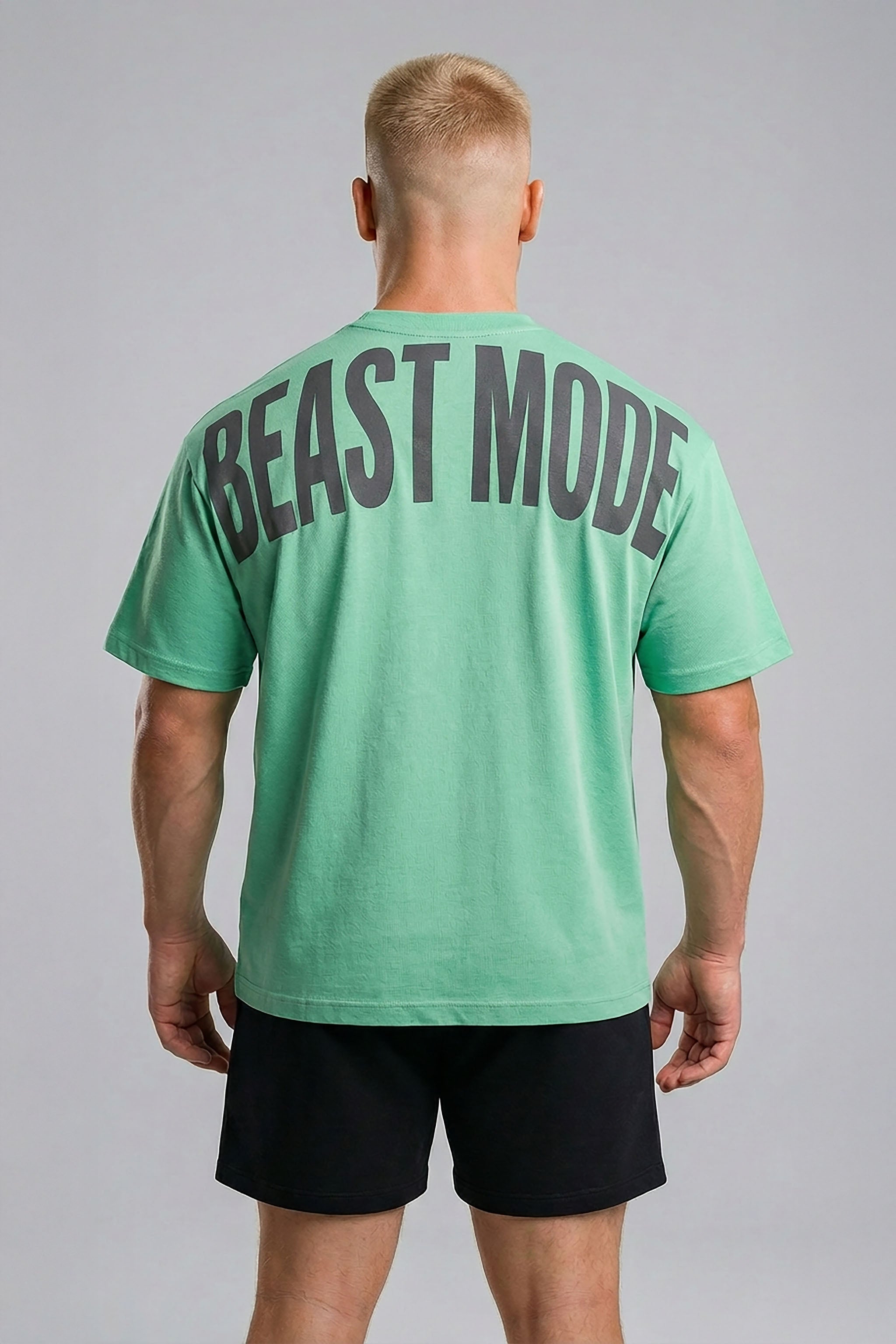 OVERSIZED BEAST MODE Verde menta back