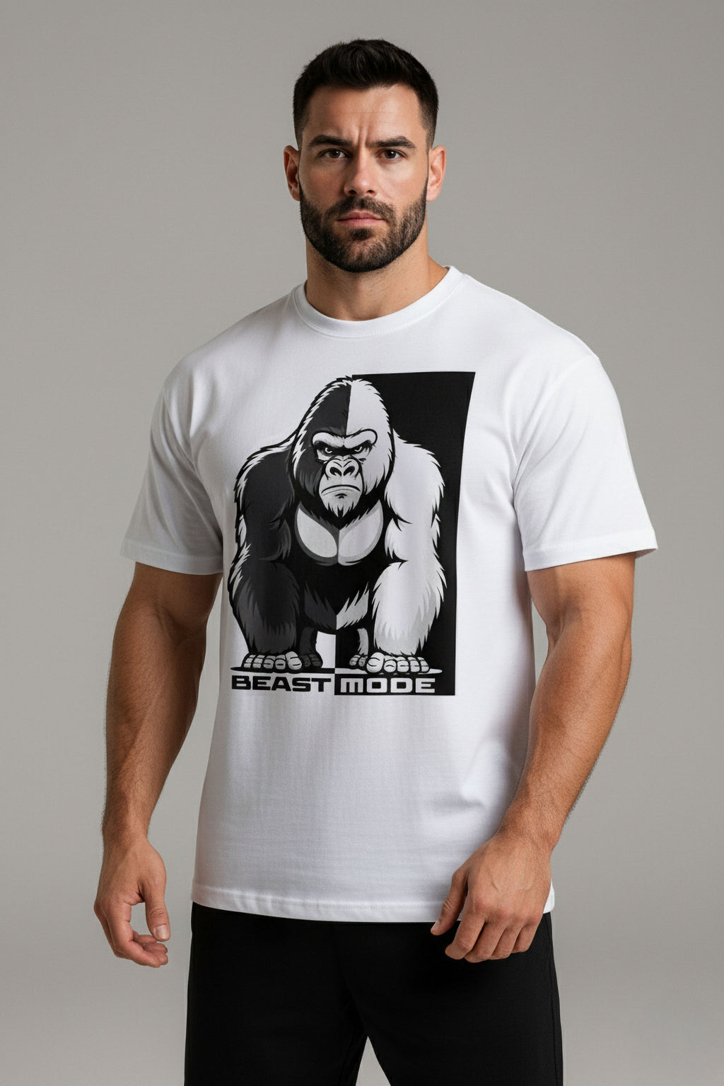 gorila t-shirt regular fit Blanco