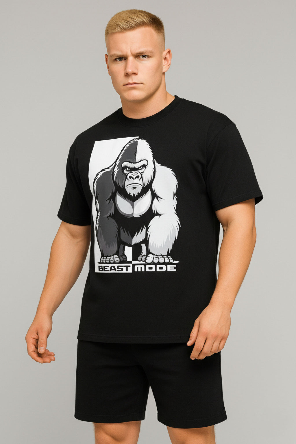 gorila t-shirt regular fit Negro