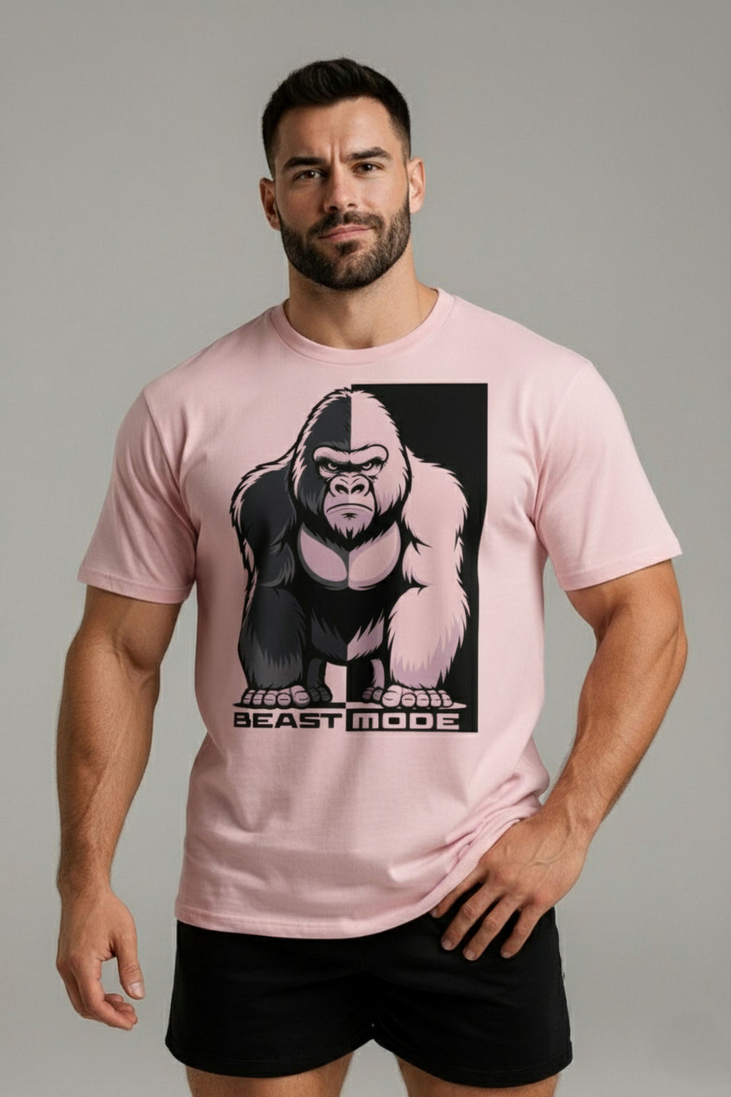 gorila t-shirt regular fit Rosa